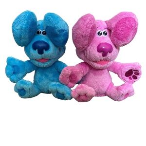 Nickelodeon Talking Peek-A-Boo Blue Clues & Magenta Plush Puppies Set